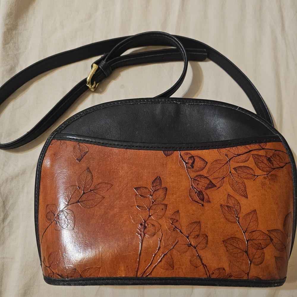 Leaf Leather C.L. Whiting Collection Crossbody Purse Handbag Made in USA